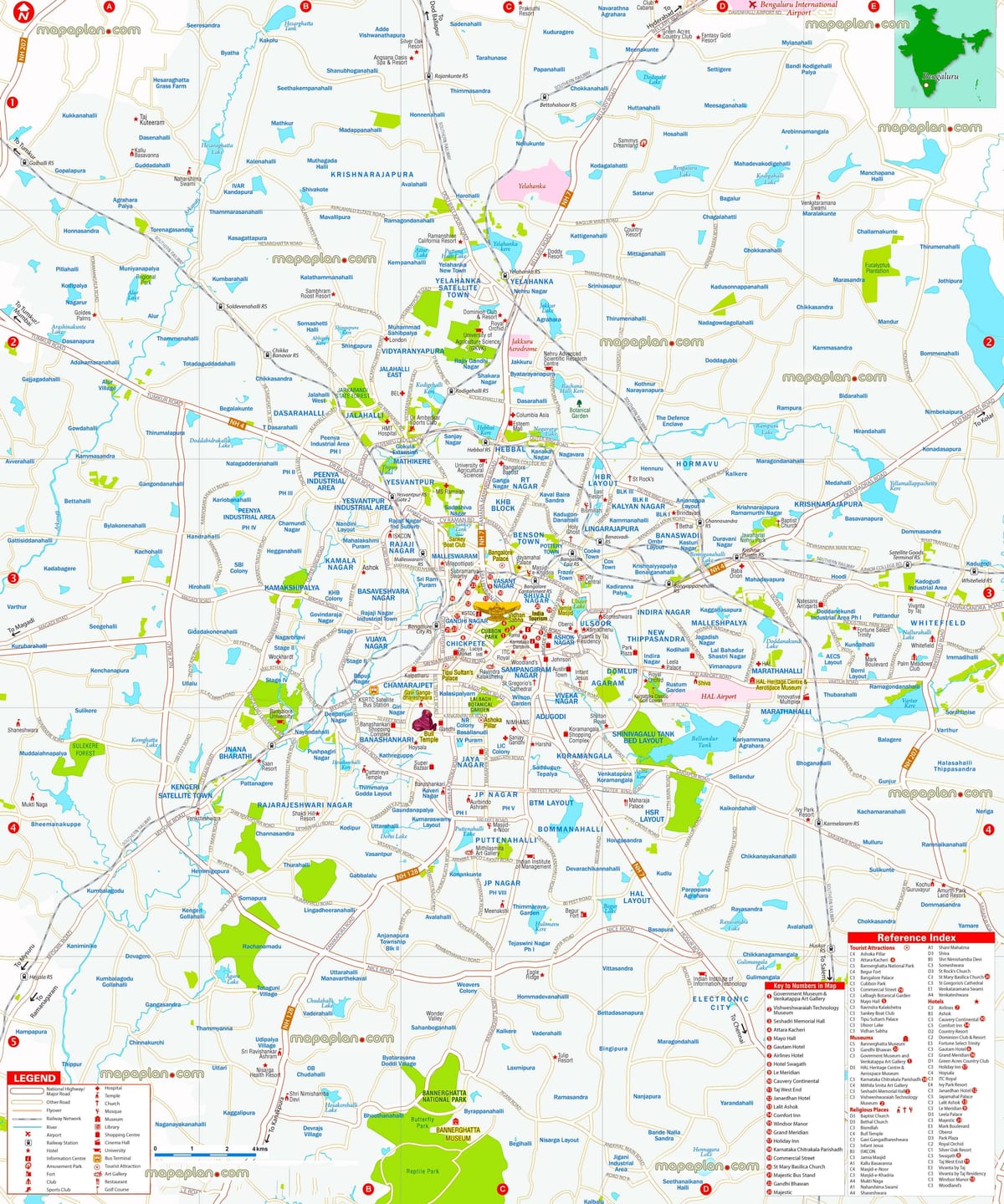 карта на града с изток
