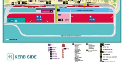 Международното летище кемпеговда картата