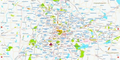 Карта на града с изток
