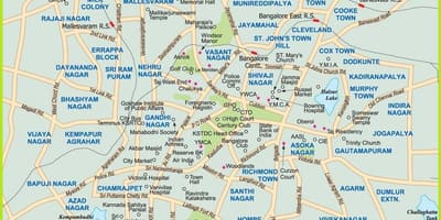 Бангалор на картата