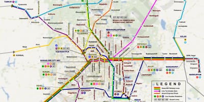 Карта на жп гарата в Бангалор