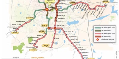 Парцел метрото намма 2 маршрут на картата