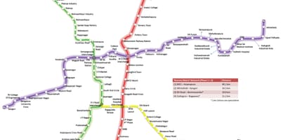 Bmrcl маршрут на картата